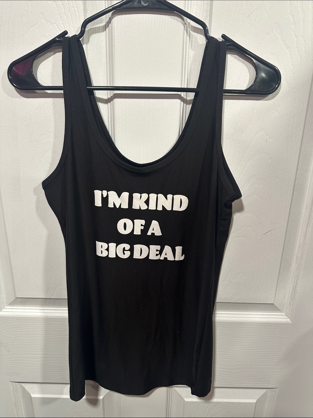 No Boundaries Black Tank Top with White Statement Graphic